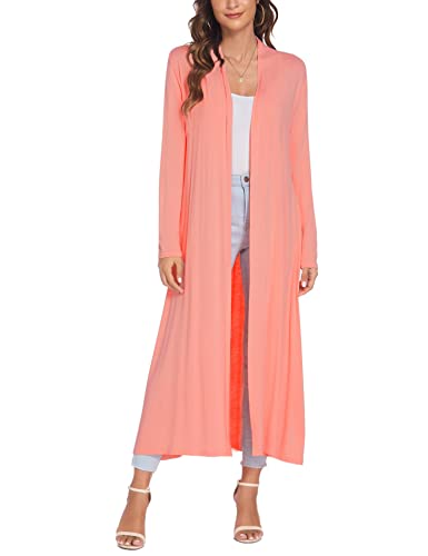 Image of Bluetime Women Floor Length Open Front Cardigan