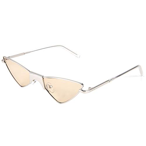 FEISEDY Small Cat Eye Sunglasses Women PUNK Party Metal ROCK Candy Color Glasses B2721