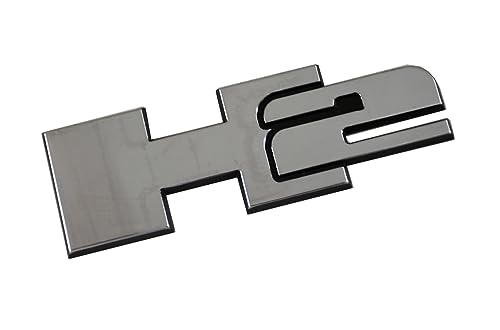 Image of 1pc H2 Rear Liftgate Door Nameplate 3D Badge Emblems Replacement for 2003-2009 Hummer H2 (Chrome)