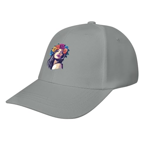 Women And Rose Baseball Cap Adjustable Dad Hat Trucker Caps for Running Workouts Outdoor All Seasons