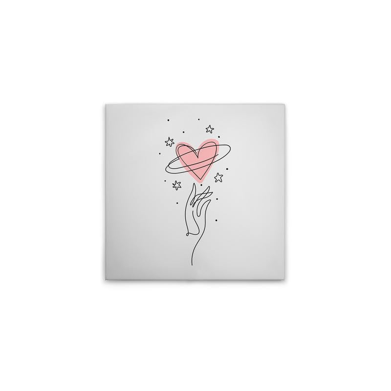 Toile cœurs et main DD132697 pour une déco de chambre romantique et moderne