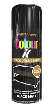 Classic Signature 1 x All Purpose Black Matt Aerosol Spray Paint 400ml Quick Drying Spray, Fast Dry and Excellent Coverage for Metal, Wood, Plastic and More
