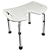 Mobiclinic, Bahía, Silla o Taburete de baño, de Ducha, ortopédica, Altura Regulable, Asiento en U, conteras Antideslizantes