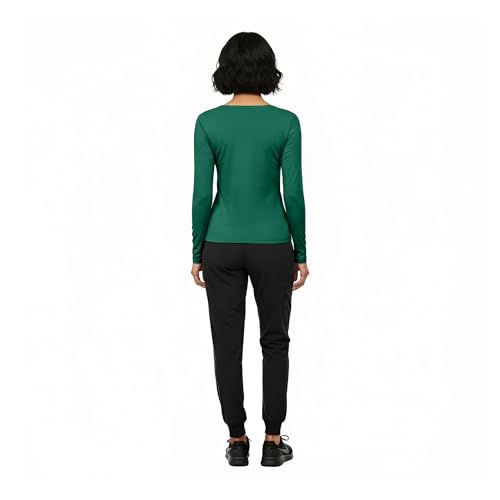Image of Natural Uniforms Women's Long Sleeve Underscrub T-Shirt - Cotton Blend Scrub Base Layer for Nurses & Medical Professionals