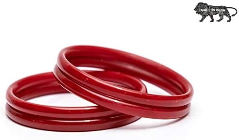 Swara Creations Original Shakha Pola Bangles 2.10 Size | Extra Large Size | Bengali bangles for Married women(6Pcs), 2.10 cm, Acrylic, no gemstone
