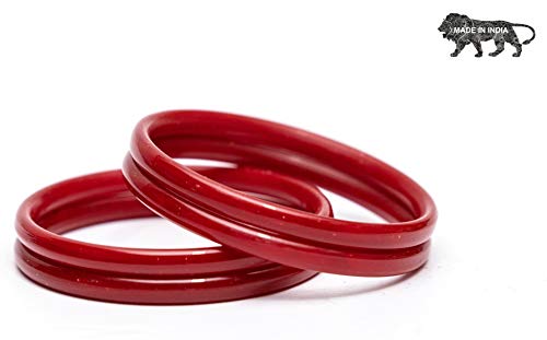 Swara Creations Original Shakha Pola Bangles 2.10 Size | Extra Large Size | Bengali bangles for Married women(6Pcs), 2.10 cm, Acrylic, no gemstone