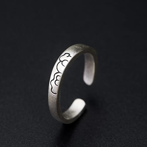 Bague ouverte ajustable style ethnique en S925 pour soirée et quotidien