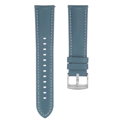 Correa de cuero para reloj recambio con pasadores spring bar y hebilla de acero