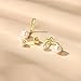 Freshwater Pearl Jacket Studs Earrings for Women, Gold Plated Dainty Birthstone Trendy Fashion Accessories Jewelry Gifts