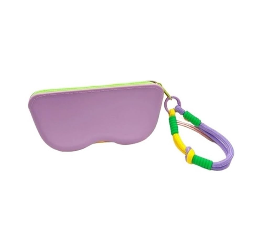 Amibvzhang Silicone Zipper Eyeglass Sunglasses Storage Hanging Women's Girls' Coin Purse Waterproof Pouch Wallet Unisex(A2)