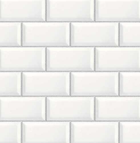 NextWall-Papel pintado autoadhesivo con imitación de azulejos de metro de gran tamaño