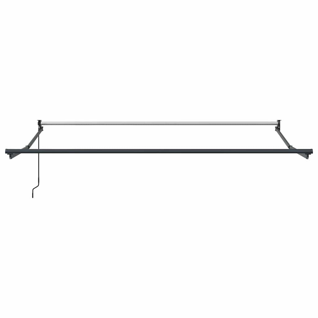 Modern ausziehbare Markise & Sonnensegel Schwarz Polyester-Metall Sonnenschutz für Balkon, Terrasse, Garten (300 x 250 x 165 cm)