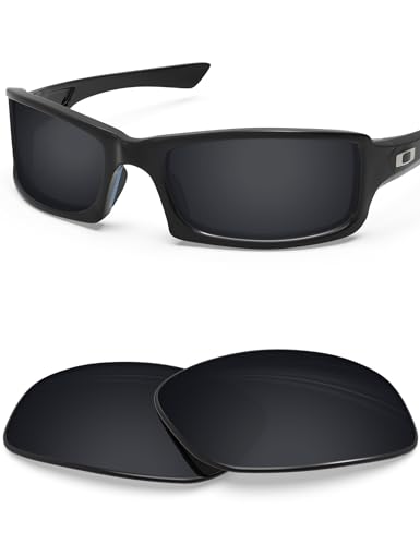 Image of BLAZERBUCK Polycarbonate Polarized Replacement Lenses for Oakley Fives Squared(4+1) OO9238 Sunglasses - Black AR Coated