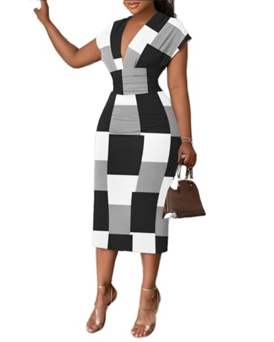 Bodycon Dresses for Women Sexy Print Church 2025 Midi Business Work Elegant Pencil Dress