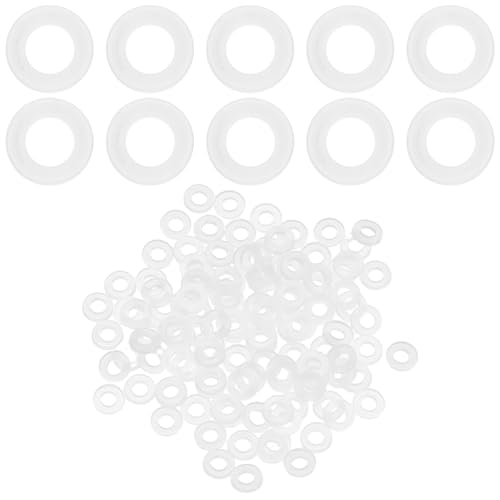 120 rondelles nylon M3 6mm OD blanches plates