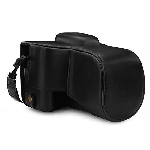 MegaGear MG1607 Ever Ready Leather Camera Case compatible with Canon EOS Rebel T7 (18-55mm), 2000D (18-55mm) - Black MegaGear MG1607 Ever Ready Leather Camera Case compatible with Canon EOS Rebel T7 (18-55mm), 2000D (18-55mm) - Black