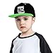 Nope Not Today Flat Bill Hat Kids Fashion Hip Hop Style Contrast Color Flat Brim Hat Green