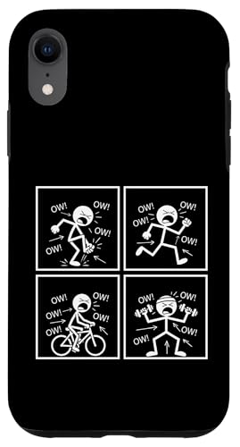 Ow Ow Ow Ow Stickman Figure Humorous Chronic Pain Awareness �X�}�z�P�[�X iPhone XR �p