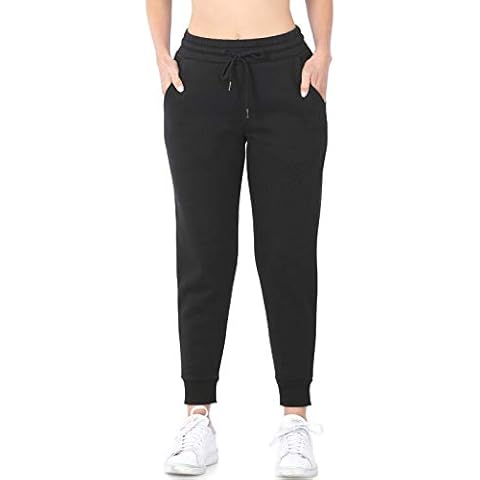 Zenana Jogger Sweatpants Pockets & Elastic Waistband, Black, Large Cover