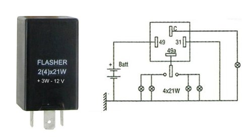 CENTRALE CLIGNOTANTE DIN 12V-2(4) 21W