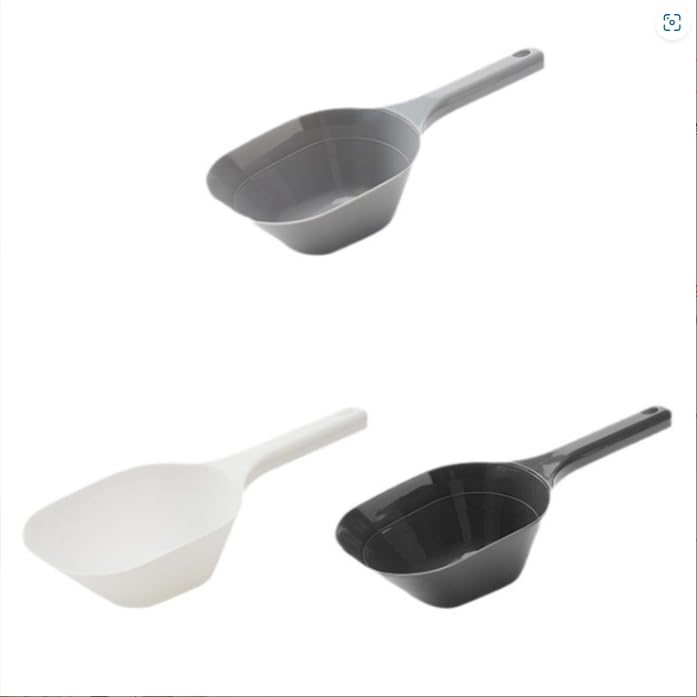 Poo4kark Robuster Kunststoff-Spatel für EIS Lebensmittel in der Küche, Mehrzweck- für Mehl Hundefutter, Kochen zu Hause (Grey, 23.5X8.5X5.4)