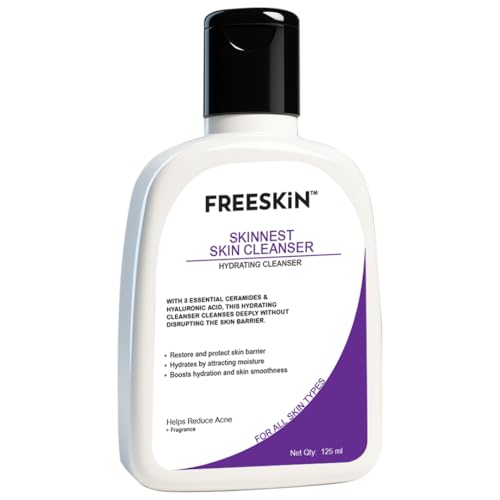 Image of Freeskin Skinnest Hydrating Cleanser | With 3 Essential Ceramides & Hyaluronic Acid | Restores & Protects Skin Barrier | Deep Cleansing, Hydration & Acne Care | For All Skin Types | 125ml
