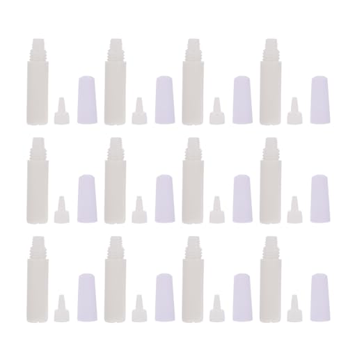 Angoily Lot de 50 Bouteilles de Colle Blanche Hydrosoluble 6ml pour Loisirs Créatifs, Colle Liquide Multifonction en Plastique, pour DIY