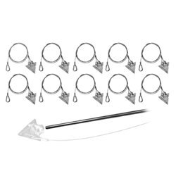 American Earth Anchors 3-inch Steel Arrowhead Anchor with 36-inch Cable and Thimble Loop - Set of 10 Plus Drive Rod