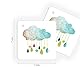 LINA OFFICINE GRAFICHE KREATIVE GESCHENKPAPIER-CLOUD-TICKETS PAKET NÄHER 2 STÜCK VON JEDER ART