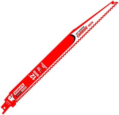 12-Inch 6-TPI Carbide-Tipped Reciprocating Saw Blade,