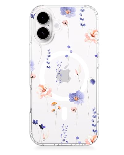 Coque iPhone 16 Plus fleur violette pour un style féminin unique