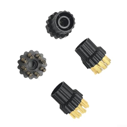 Besttoolifes Juego de repuesto de cabezal de cepillo de vapor – Cepillos de acero y cobre de latón M8 compatibles con la mayoría de limpiadores de vapor para limpieza de tapicería de azulejos