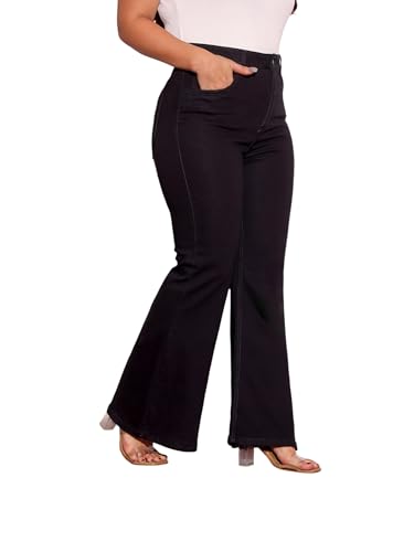 Image of Miss Chase A+ Women's Bootcut High Rise Regular Length Stretchable Denim Jeans