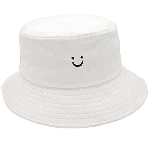 Unisex Bucket Hat Smiling Face&Sading Face Beach Hat Man And Woman's Travel Bucket Cap 2 Pack, Reversible Double-Side-Wear Novelty Sun Hat #TOP1