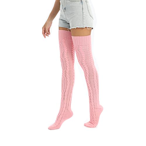Image of Sexybody Women's Thigh High Socks Over the Knee Knit Socks, Winter Leg Warmers Stockings Knee High Tube Arctic Fleece