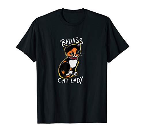 Badass Cat Mom fun calico T-Shirt