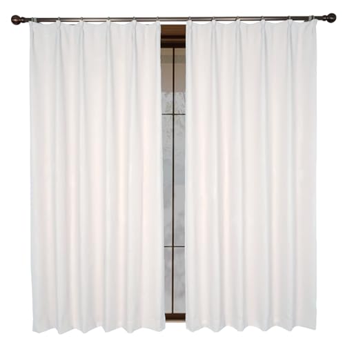 【Yunlinhui】一级遮光カーテン2枚組 無地 厚手のカーテンは効果的な断熱 保温 防音 吸音 ファッションカーテンには形態記憶加工が施されている 省エネ 洗濯可能 昼夜遮蔽 リビング用 寝室 部屋 コーヒーショップ 小窓