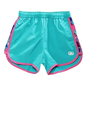 Qiddo Sports Girls Shorts, Quick Dry Kids Sportswear, Activewear with Elastic Sports Band (8 – 9 Yrs, Turquoise Blue)
