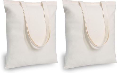 Image of TOPDesign 48-Pack Economical 16 inchx15 inch Cotton Tote Bags, Lightweight Medium Reusable Grocery Shopping Cloth Bags, Suitable for DIY, Advertising, Promotion, Gift, Activity