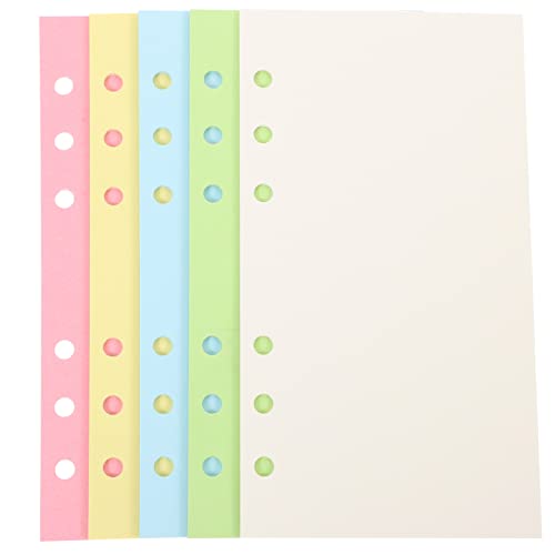 Papel de recarga de diario A5 con 6 agujeros y cuadricula horizontal