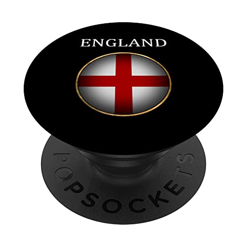 Medieval England Heraldry St George Cross PopSockets Swappable PopGrip, Black
