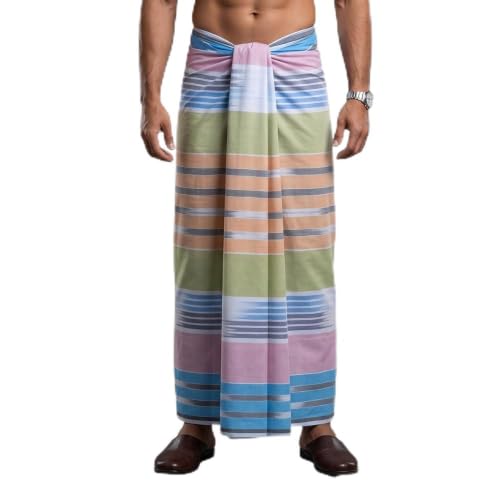 Image of Men's Cotton Lungi | Soft Breathable Wrap Around Lungi | Comfortable Daily & Home Wear for Men