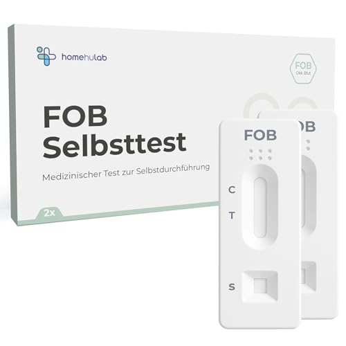 2x Darmkrebs Vorsorge Selbsttest - Einfacher Darmkrebs Test für Zuhause zur Vorsorge für die Darm-Gesundheit - 99% Genauigkeit in 5 Minuten ohne Blut oder Labor