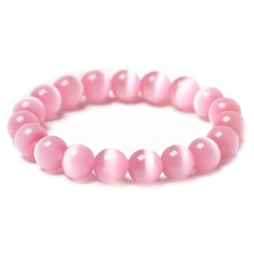 Bracelet de jade coloré élastique QHQQXN, fini les fermoirs difficiles avec l'œil de chat uni
