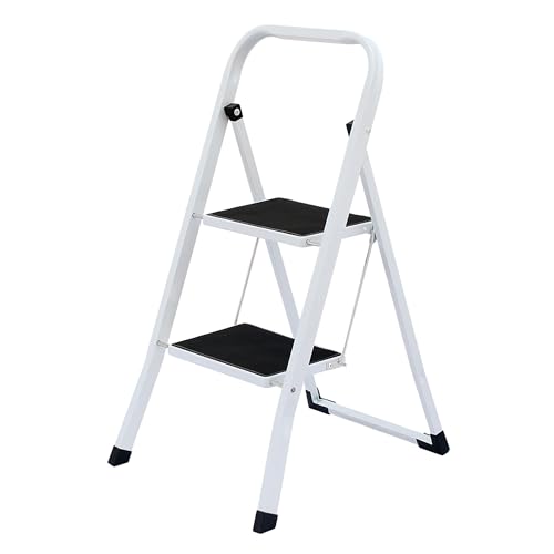 Oypla Foldable 2 Step Ladder Stepladder Non Slip Tread Safety Steel