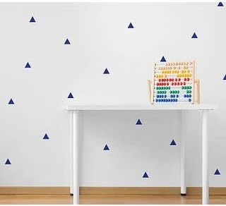 Miniatura 2 de BugyBagy - Calcomanías de pared extraíbles con triángulo azul oscuro, 2 pulgadas, 128 piezas, fáciles de despegar, fáciles de pegar, seguras en