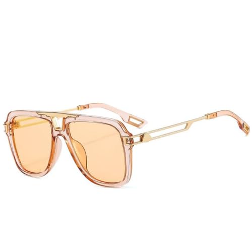 Lunettes de soleil carrées pour conduire et voyager avec verres dégradés protecteurs C2