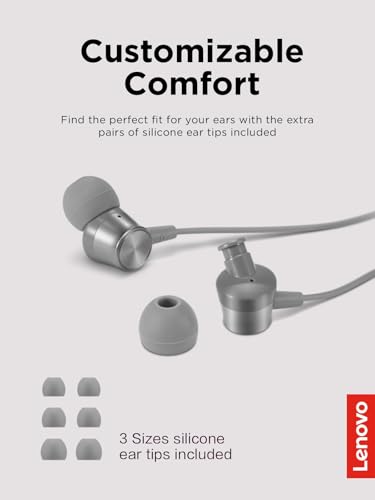 Lenovo 300 USB-C Earphone - Grey 300 USB-C Headphones - Image 6