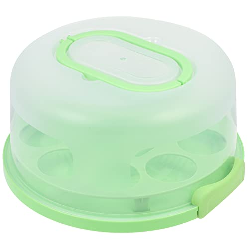 DOITOOL 1set Portable Cake Box with Tray Reusable Dessert Storage Case Transparent Design Firm Clasp for Safe Transport for Bakeries Homes and Events