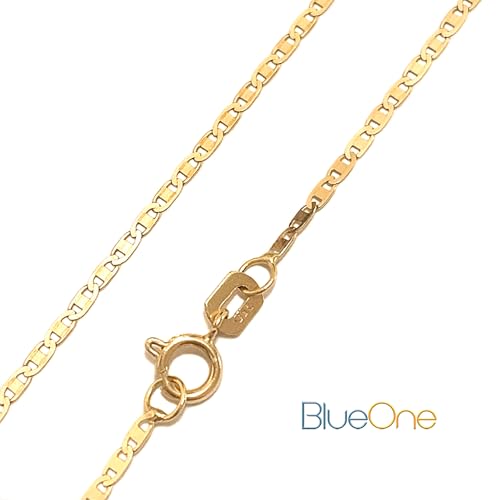 Colar Corrente Feminina Piastrine Maciça 45cm Ouro 18k 750 c/Estojo e Certificado
